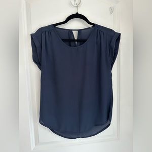 Blue short sleeve blouse